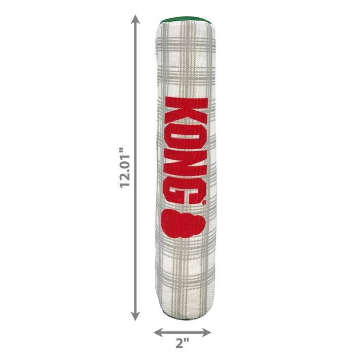 Kong dog toy with dimensions on a white background