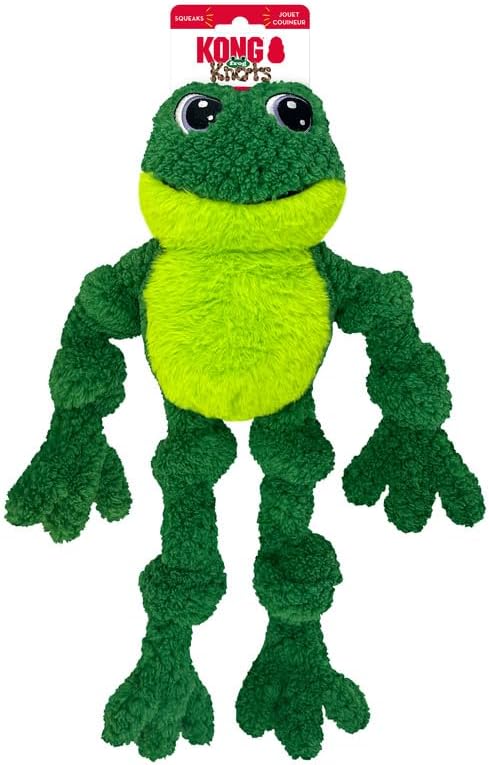 KONG Knots Frog Dog Toy | Durable Plush with Knotted Rope for Large & Extra Large Dogs
