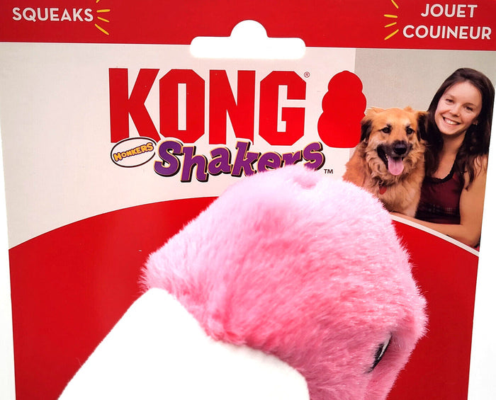 KONG | Shakers Honkers Flamingo | Pink Plush Dog Toy