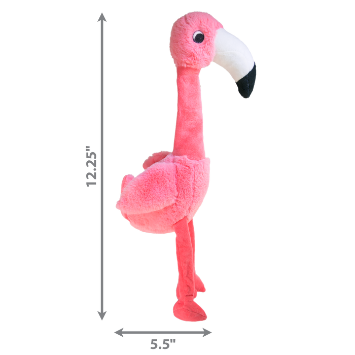 KONG | Shakers Honkers Flamingo | Pink Plush Dog Toy