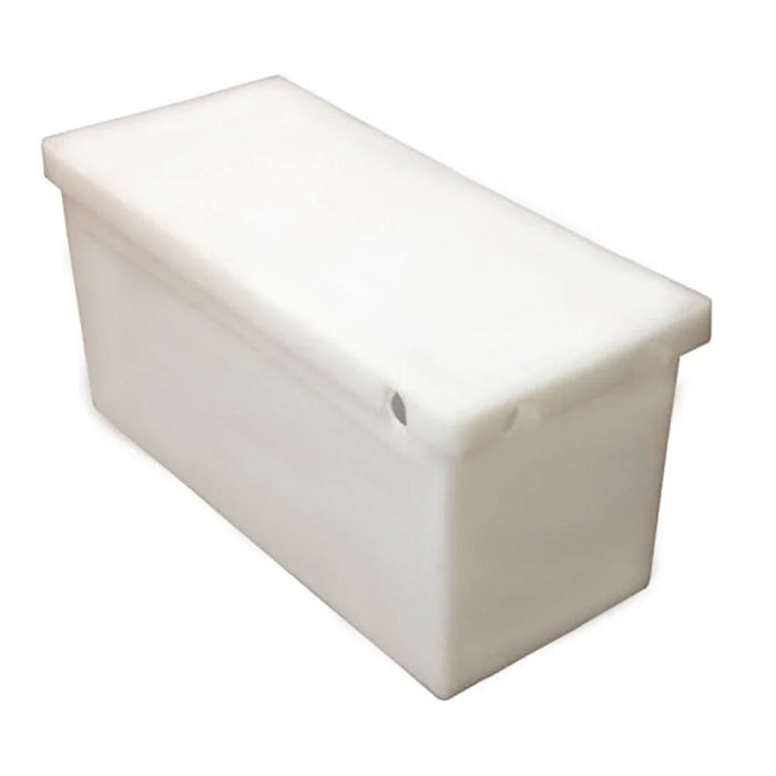 Heavy duty white L16 battery box with lid for power storage and protection