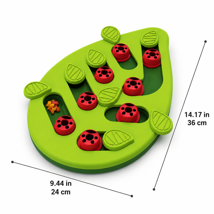 Ladybug Cat Puzzle Feeder | Interactive Slow Feeding & Treat Toy