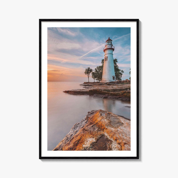 Marblehead Lighthouse Fine Art Photo Print, Lake Erie, Ohio USA, Wall Decor Poster