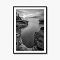 Pictured Rocks Black and White Fine Art Photo Print, Lake Superior Michigan Poster