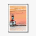 Michigan City Skyline Fine Art Photo Print, Indiana, Lighthouse, Chicago, USA, Wall Decor, Poster