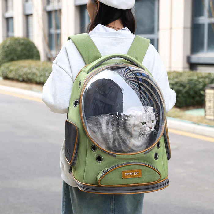 Large Capacity Transparent Pet Backpack for Travel and Storage