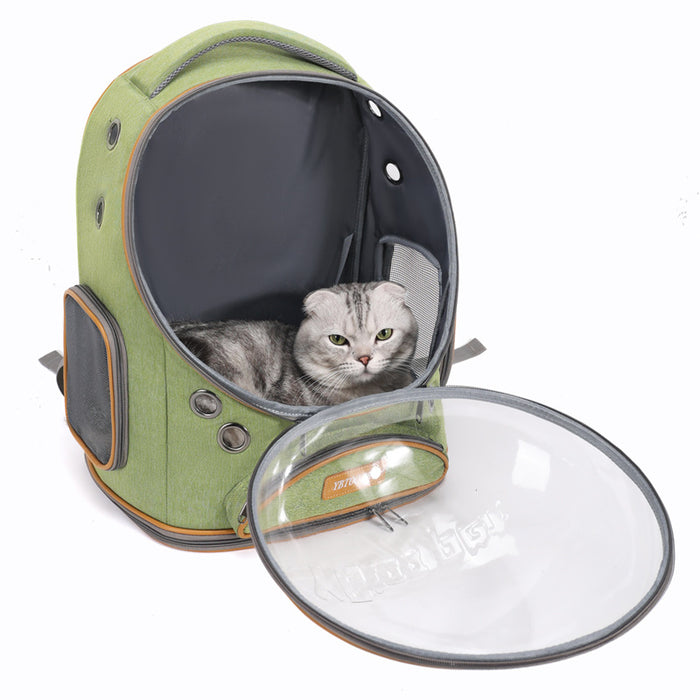 Large Capacity Transparent Pet Backpack for Travel and Storage