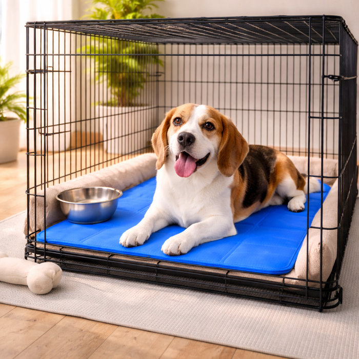 Large Dog Cooling Mat – Self‑Cooling Gel Pad for Crate, Bed, Floor & Travel