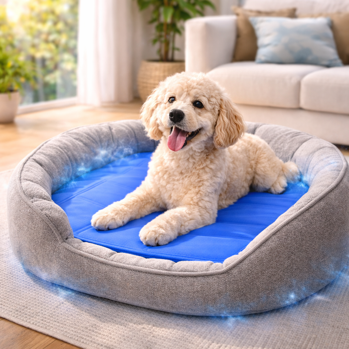 Large Dog Cooling Mat – Self‑Cooling Gel Pad for Crate, Bed, Floor & Travel