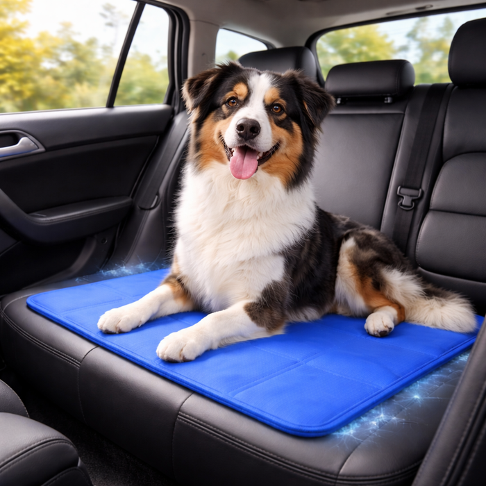 Large Dog Cooling Mat – Self‑Cooling Gel Pad for Crate, Bed, Floor & Travel