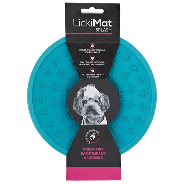 Lickimat Splash Bathtime & Grooming Stick-On Treat Mat | Dog & Cat Enrichment Toy