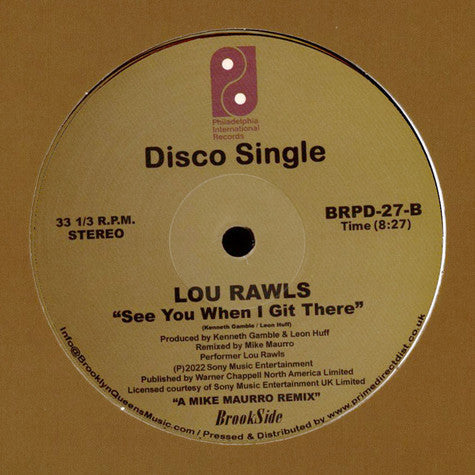 Lou Rawls -You'll Never Find Another Love Like Mine / See You When I Git There   [Mike Maurro Remixes]
