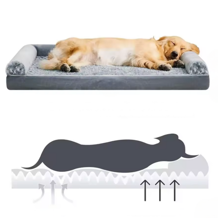 Luxury Dog Bed | Plush Washable Bed for Large Dogs