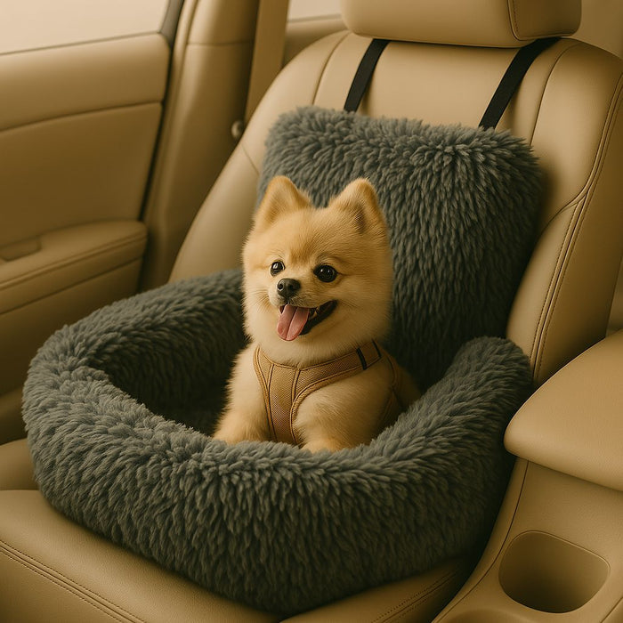 Luxury Dog Car Seat Bed | Safe, Washable & Comfortable Travel Seat for Pets