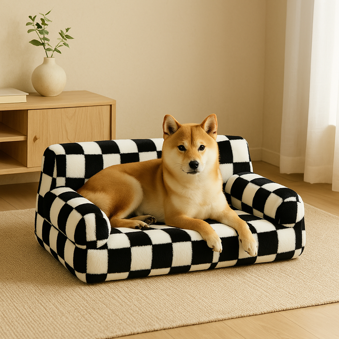 Luxury Plush Pet Sofa Bed | Washable Soft Couch for Dogs & Cats