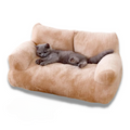 Luxury Plush Pet Sofa | Soft Washable Bed for Cats & Small Dogs