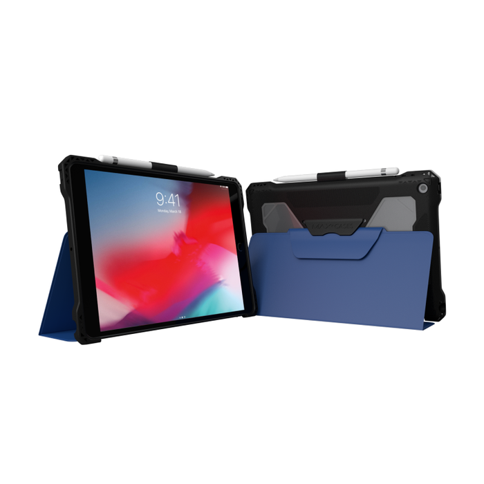 Extreme Folio X2 for iPad 9 (7 8) 10.2  (2021) (New Wipeable Material) (Blue) 2