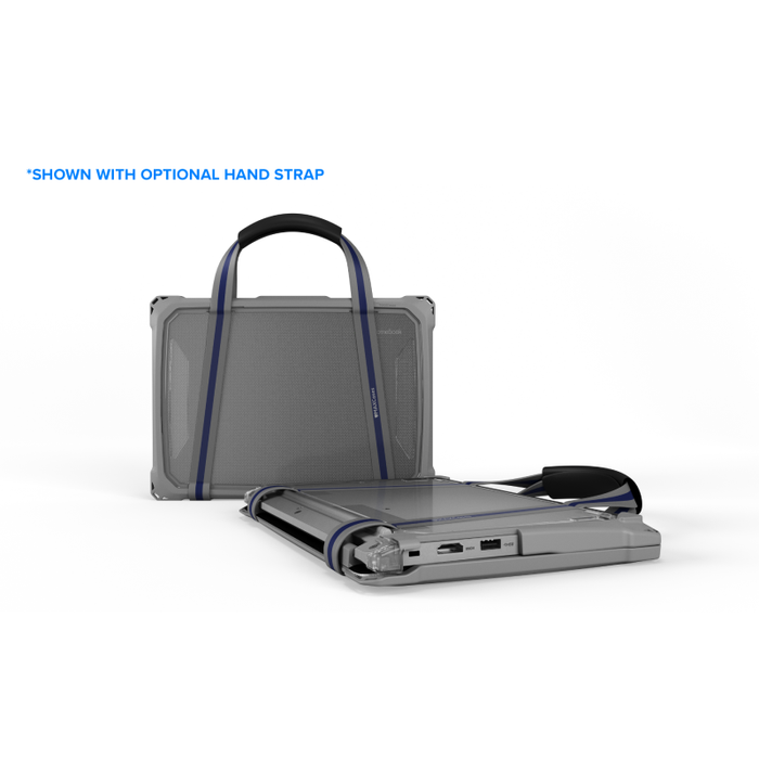 MaxCases Extreme Shell-F3 Slide Chromebook Case for Lenovo 500e G5 Chromebook (Gray/Clear)