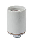 Medium Base E26, Porcelain Lamp Socket, 1/8F metal cap & Easy Wire terminals (48305)
