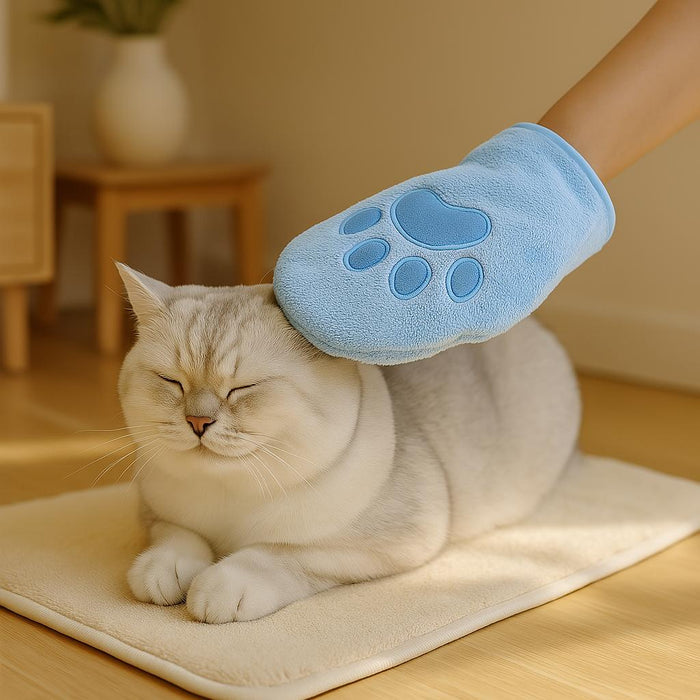 Microfiber Pet Drying Glove | Super Absorbent Towel for Cats & Dogs