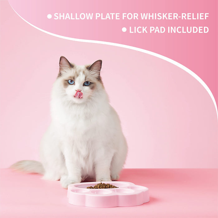 Mini Slow Feeder Bowl & Lick Pad for Puppies & Small Dogs | Pink