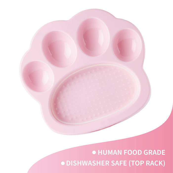 Mini Slow Feeder Bowl & Lick Pad for Puppies & Small Dogs | Pink