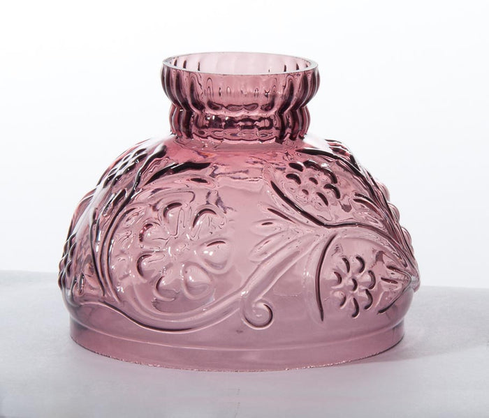 Miniature Amethyst with Embossed Daisy Glass Shade, 4 inch fitter (00037)