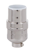 Modern Style Keyless Socket w/Nickel Plated Finish