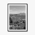 Naples Italy Black and White Fine Art Photo Print, Napoli Coastline, Campania Wall Poster