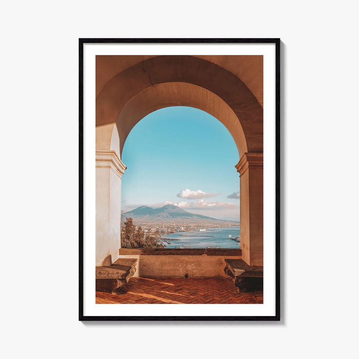 Naples Italy Fine Art Photo Print, Mount Vesuvius, Certosa di San Martino, Campania Poster