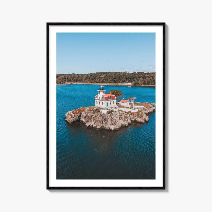 Pomham Rocks Lighthouse Fine Art Photo Print, Narragansett Bay, East Providence RI, Poster, USA