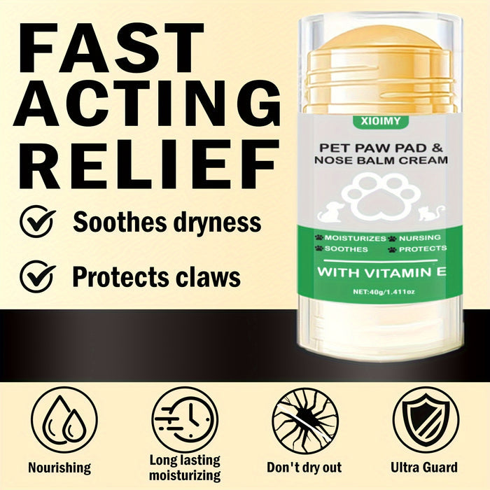 Natural Pet Paw Balm Stick for Paw Protection & Nose Moisturizing Care