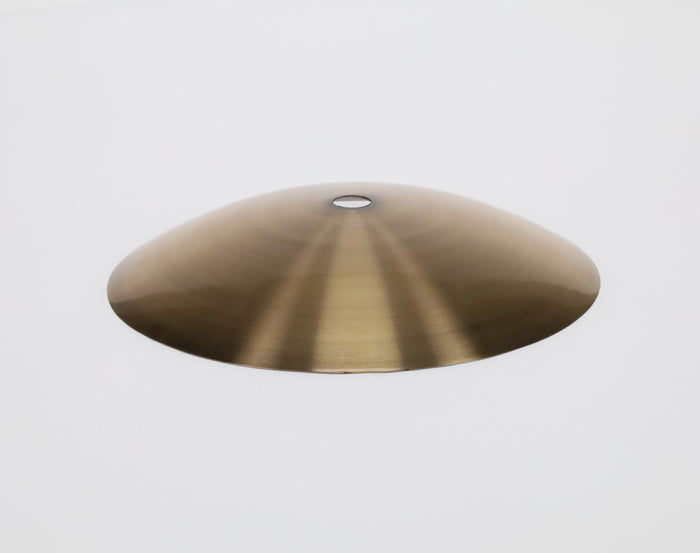 Neckless Ball Shade Cover for 5" Openings, Antique Brass, 6-9/16" Diam (11793AT)