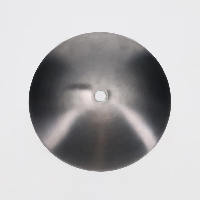 Neckless Ball Shade Cover for 5" Openings, Unfinished Steel, 6-9/16" Diam (11793ST)