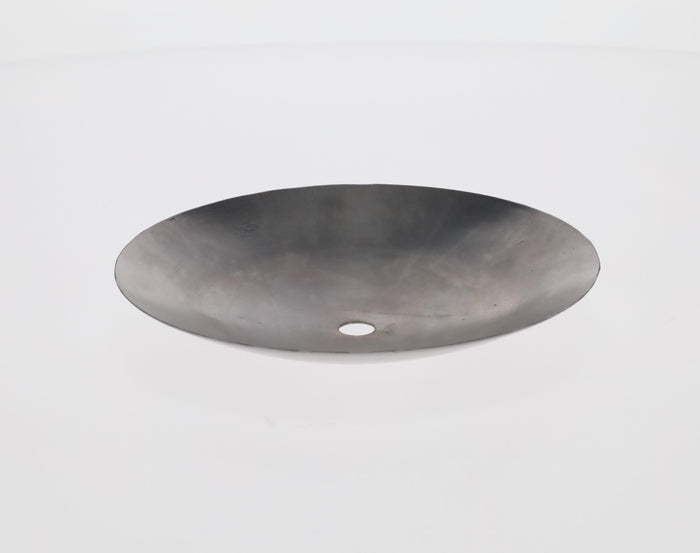 Neckless Ball Shade Cover for 5" Openings, Unfinished Steel, 6-9/16" Diam (11793ST)
