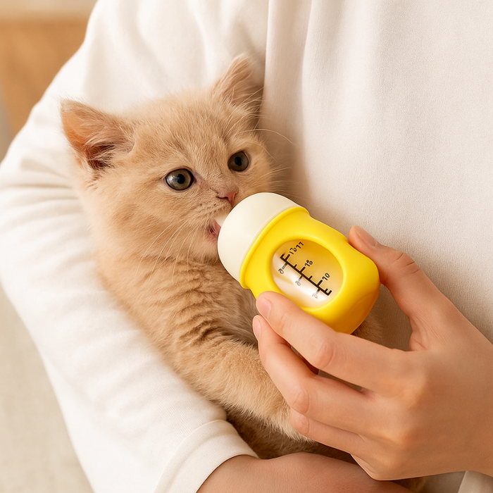 Newborn Puppy & Kitten Feeding Bottle – Anti-Choke Soft Nursing Feeder