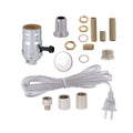 Nickel Finish Floor Lamp Wiring Kit w/3-Way Turn Knob Lamp Socket (30555N)