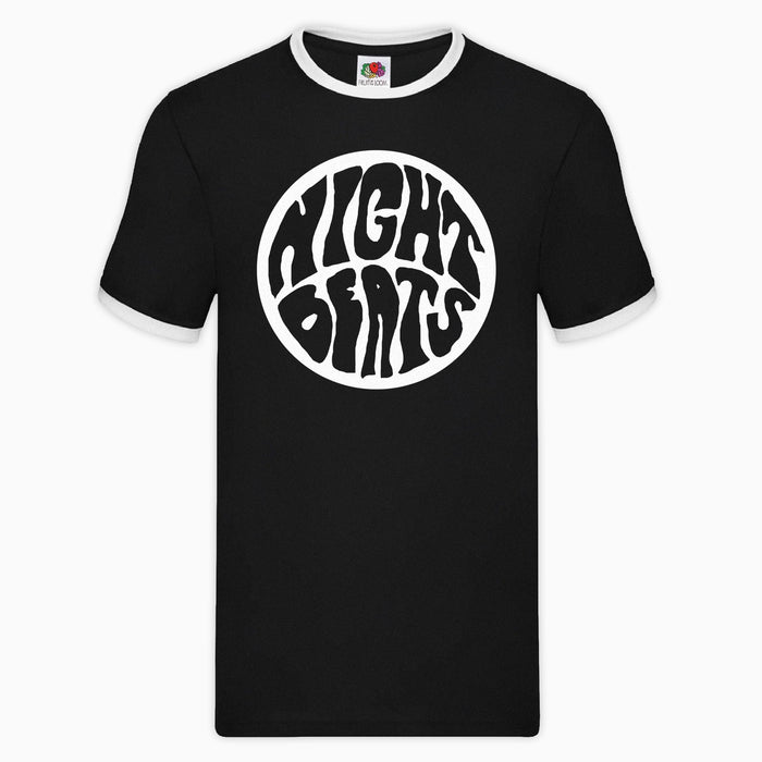 Night Beats - Black Classic Logo Ringer T-Shirt