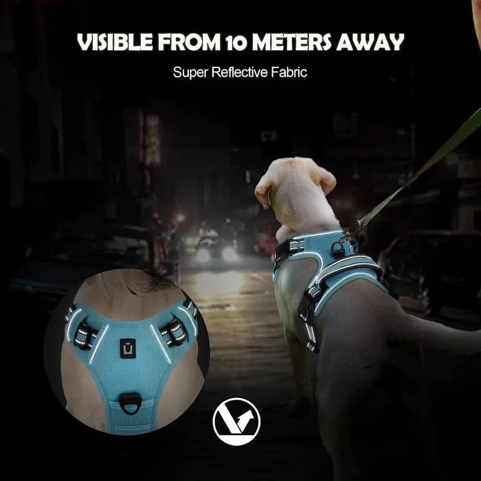 No Pull Dog Harness with Handle – Adjustable Soft Padded Pet Vest for Dogs