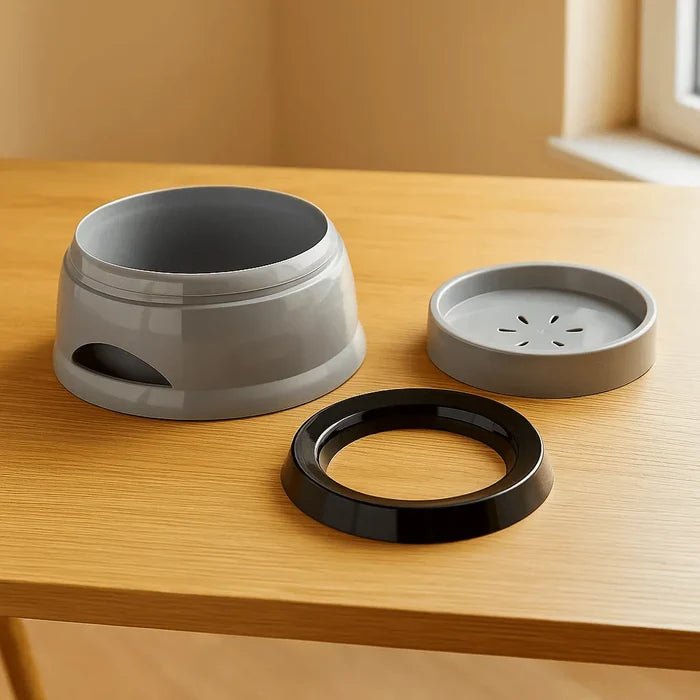 No Spill Cat Water Bowl – Anti Splash Pet Water Bowl with Floating Plate