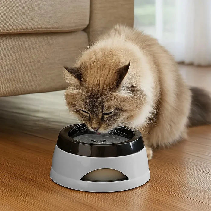 No Spill Cat Water Bowl – Anti Splash Pet Water Bowl with Floating Plate