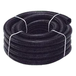 Coiled black nylon split loom tubing for wire protection and cable management