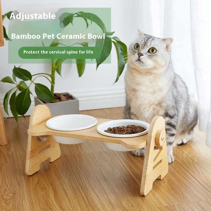Oblique Mouth Pet Drinking Bowl