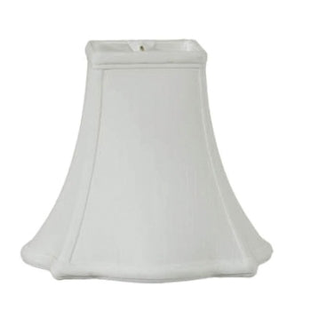 Off White Square Out Scallop Bell Shade - Tissue Shantung (06930WE)