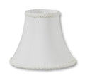 Off White Vanity Bell with Hand Made Ruching- Tissue Shantung