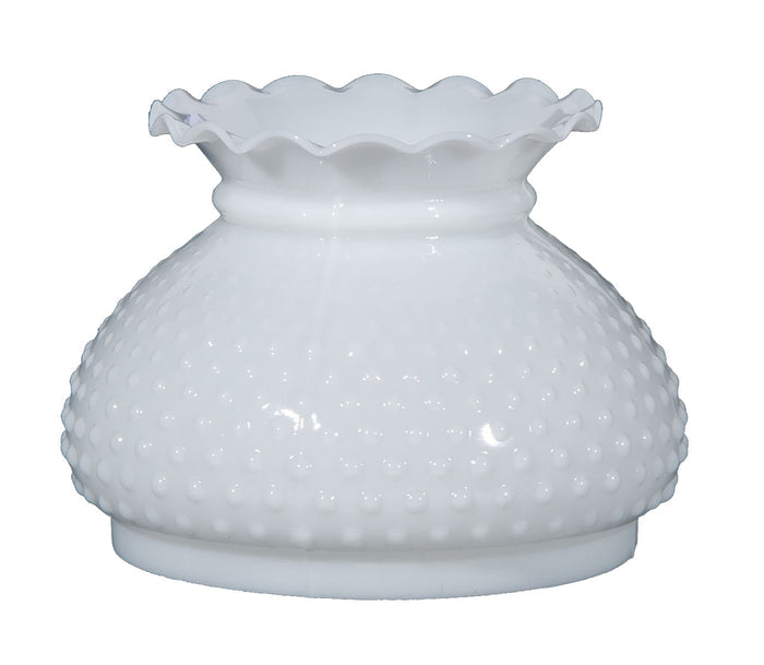 Cased Glass Hobnail Shade - Crimp Top, 7 inch fitter