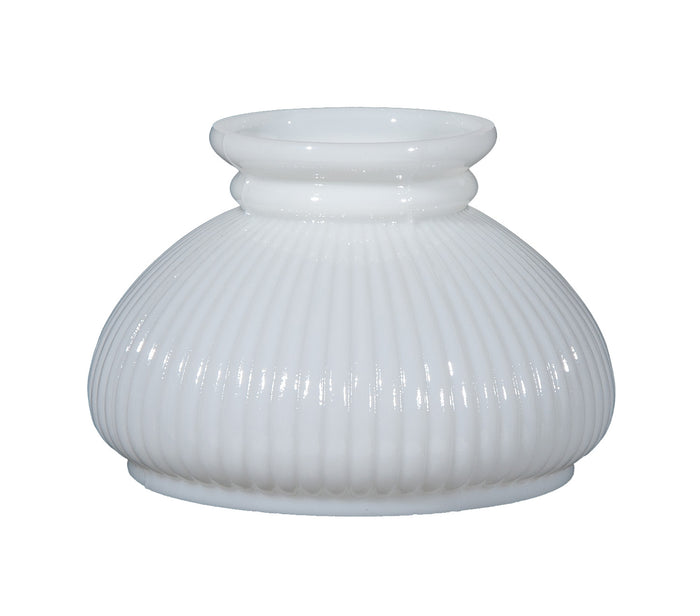 Opal Glass Rib Shade, 7 inch fitter