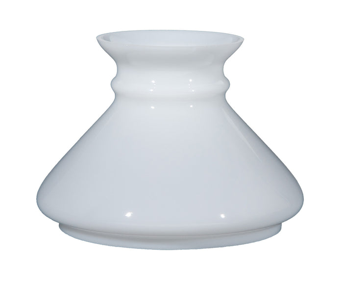 Opal Glass Slant Plain Top Shade, 7 inch fitter