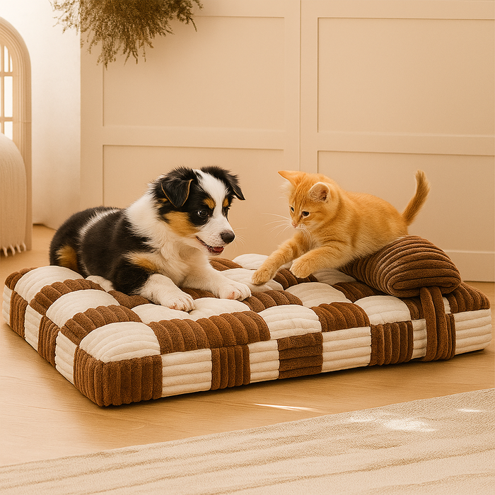 Orthopedic Pet Mattress | Washable Anti-Slip Bed for Large Dogs with Support Foam