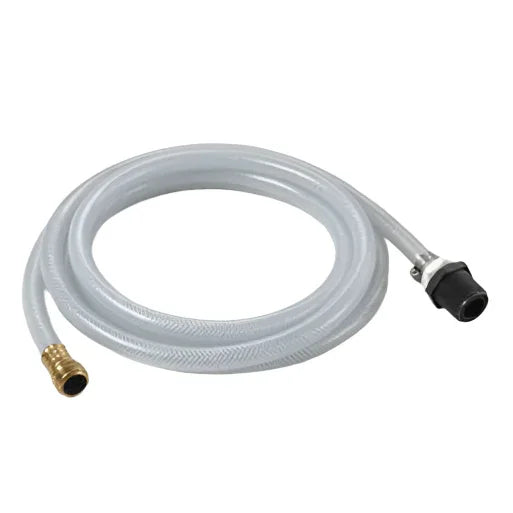 clear flexible output hose with brass and black connectors for Hydrocart Mini